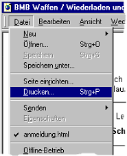 Men&uuml; Datei - Drucken